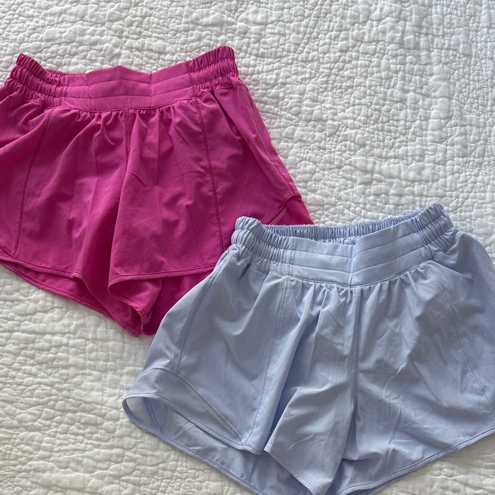 lululemon athletica Pink and Light Blue Athletic Shorts
